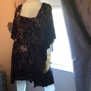 Purple floral babydoll dress by Free People